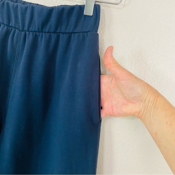 Max Mara Leisure Pesca Stretch Pull On Navy Trousers Size S - Picture 7 of 10